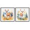 Stupell Industries Wild Deer Mountain Overlook 2pc Framed Giclee Wall Art Set Design by Andrea Haase